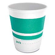 Perk Insulated Paper Hot Cups, 10 oz, White/Teal, 40/Pack (59482)