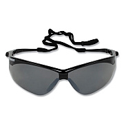 KleenGuard Nemesis Safety Glasses, Black Frame, Smoke Mirror Lens, 12/Carton (20380)