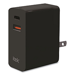 Itek Wall Charger, 38 W, USB-C, Black (PDWC241812)