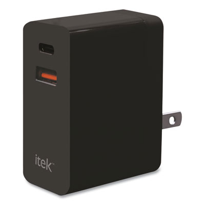 Itek Wall Charger, 38 W, USB-C, Black (PDWC241812)