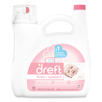 Ultra Laundry Detergent, Liquid, Dreft Original Scent, 138 oz Bottle, 4/Carton (74814)