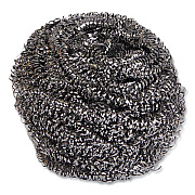 Boardwalk Stainless Steel Scrubber, Large Size, 2.5 x 2.75, Steel Gray, 12/Carton (50)