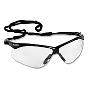 KleenGuard Nemesis CSA Safety Glasses, Black Half Frame, Clear Dual Lens, 12/Box (20378)