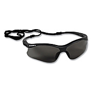 KleenGuard Nemesis Safety Glasses, Black Half Frame, Smoke Dual Lens, 12/Box (38476)