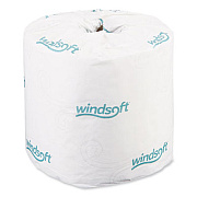 Windsoft Bath Tissue, Individually Wrapped Rolls, Septic Safe, 2-Ply, White, 400 Sheets/Roll, 24 Rolls/Carton (2400)
