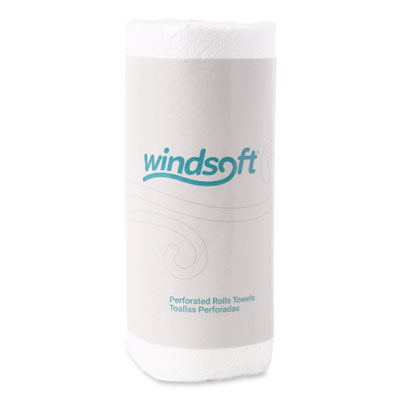 Windsoft Kitchen Roll Towels, 2-Ply, 11 x 8.8, White, 100/Roll, 30 Rolls/Carton (1220CT)