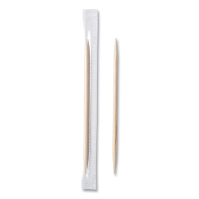 AmerCareRoyal Cello-Wrapped Round Wood Toothpicks, Mint, 2.5", Natural, 1,000/Box, 15 Boxes/Carton (RM115)
