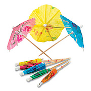 AmerCareRoyal Cocktail Parasols, 3", Assorted, 144/Box, 50 Boxes/Carton (RP144)