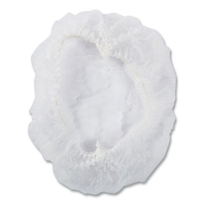 AmerCareRoyal Latex-Free Operating Room Cap, Pleated, Polypropylene, 21", White, 100 Caps/Pack, 10 Packs/Carton (RP110NWP)