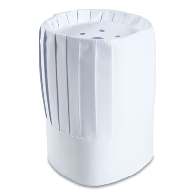 AmerCareRoyal Pleated Chef's Hats, Paper, Adjustable, 10" Tall, One Size, White, 24/Carton (RCH10)