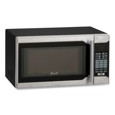Avanti 0.7 cu ft Countertop Microwave Oven, 700 W, Black/Stainless Steel (MO7103SST)