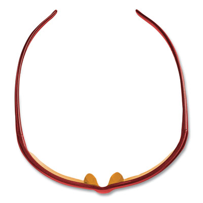 KleenGuard Equalizer Safety Glasses, Red Half Frame, Amber/Yellow Dual Lens, 12/Box (21299)