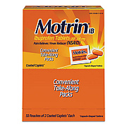 Motrin IB Ibuprofen Tablets, Two-Pack, 50 Packs/Box (48152)