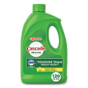 Cascade Dishwasher Gel with Dawn, Lemon, 120 oz Bottle, 4/Carton (28193)