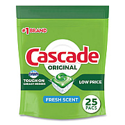 Cascade ActionPacs, Fresh Scent, 13.5 oz Bag, 25/Pack (80675PK)