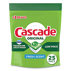 Cascade ActionPacs, Fresh Scent, 13.5 oz Bag, 25/Pack (80675PK)