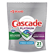 Cascade ActionPacs, Fresh Scent, 11.7 oz Bag, 21/Pack, 5 Packs/Carton (80720)