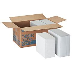 Dixie Ultra 1/8-Fold Linen-Replacement Dinner Napkins, 2-Ply, 17 x 17, White (92117)