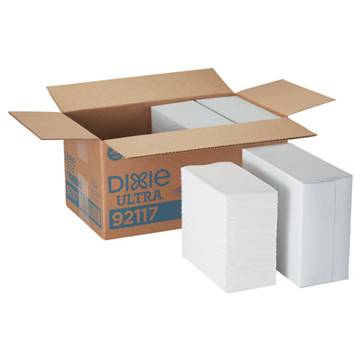 Dixie Ultra 1/8-Fold Linen-Replacement Dinner Napkins, 2-Ply, 17 x 17, White (92117)