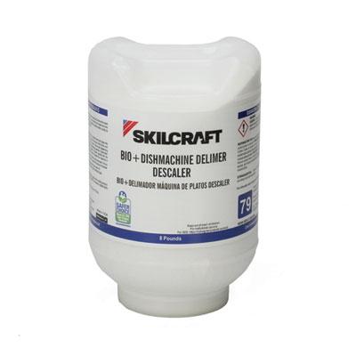 AbilityOne 6850016950086, SKILCRAFT Bio+ Dishwasher De-Limer/De-Scaler, 8 lb Bottle, 2/Carton