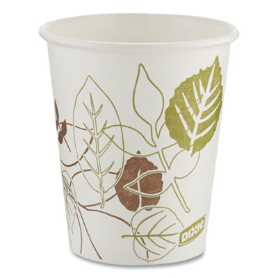 Dixie Pathways Paper Hot Cups, 10 oz, White/Brown, 50/Sleeve, 20 Sleeves/Carton (2340PATH)