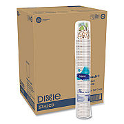 Dixie PerfecTouch Paper Hot Cups, 12 oz, Coffee Haze Design, 50/Sleeve, 20 Sleeves/Carton (5342CD)