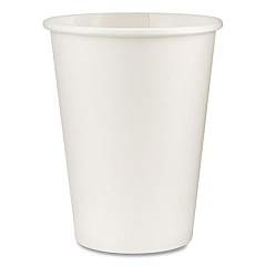 Dixie Paper Hot Cups, 12 oz, White, 50/Sleeve, 20 Sleeves/Carton (2342W)