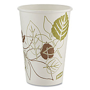 Dixie Pathways Paper Hot Cups, 16 oz, White/Brown, 50/Sleeve, 20 Sleeves/Carton (2346PATH)