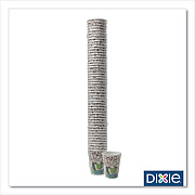 Dixie PerfecTouch Hot Cups, Individually Wrapped, 8 oz, Paper, Coffee Haze Design, 50/Sleeve, 20 Sleeves/Carton (5338CDWR)