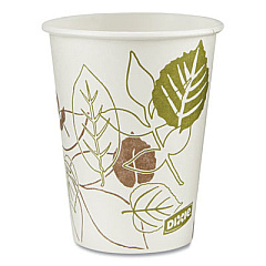 Dixie Pathways Paper Hot Cups, 8 oz, White/Brown, 50/Pack (2338PATHPK)