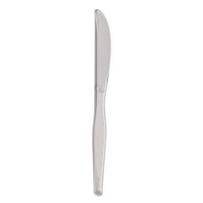 Dixie Heavyweight Polystyrene Cutlery, Knife, Plastic, Clear, 1,000/Carton (KH017)