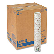 Dixie PerfecTouch Paper Hot Cups, 10 oz, Coffee Haze Design, 50/Sleeve, 20 Sleeves/Carton (92959)