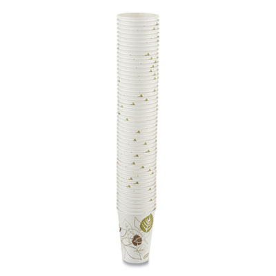 Dixie Pathways Paper Hot Cups, 16 oz, White/Brown, 50/Pack (2346PATHPK)