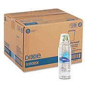 Dixie PerfecTouch Paper Hot Cups, 10 oz, Coffee Haze Design, 25/Sleeve, 20 Sleeves/Carton (5310DX)