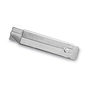 COSCO Jiffi-Cutter Compact Utility Knife with Retractable Blade, 3" Metal Handle, Chrome, 12/Box (091460)