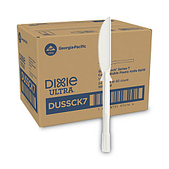 Dixie SmartStock Tri-Tower Dispensing System Cutlery, Heavyweight Knife, Plastic, Natural, 40/Pack, 24 Packs/Carton (DUSSCK7)