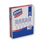 Dixie Plastic Cutlery, Heavyweight Fork, White, 100/Box (FH207)