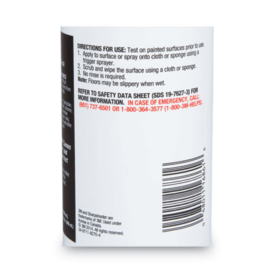 3M Sharpshooter Extra Strength No-Rinse Mark Remover, 1 qt Spray Bottle, 12/Carton (16861)