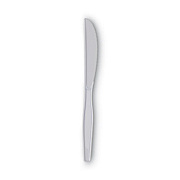 Dixie Plastic Cutlery, Heavy Mediumweight Knife, White, 1,000/Carton (KM217)
