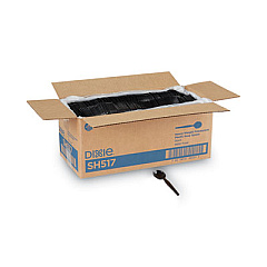 Dixie Plastic Cutlery, Heavyweight Soup Spoon, Black, 1,000/Carton (SH517)