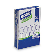 Dixie Plastic Cutlery, Heavy Mediumweight Teaspoons, White, 100/Box (TM207)