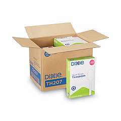 Dixie Plastic Cutlery, Heavyweight Spoon, White, 100/Box, 10 Boxes/Carton (TH207CT)