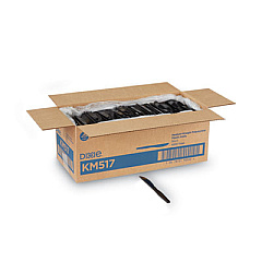 Dixie Plastic Cutlery, Heavy Mediumweight Knife, Black, 1,000/Carton (KM517)