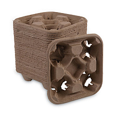 Boardwalk Cup Carrier Tray, 8 oz to 32 oz, Four Cups, Kraft, 300/Carton (4CUPCARRIER)