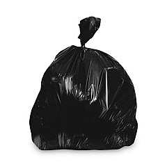 Heritage Linear Low-Density Can Liners, 33 gal, 1.5 mil, 33" x 39", Black, Flat Pack, 250/Carton (H6639AK)