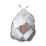 Heritage Linear Low-Density Can Liners, 60 gal, 2 mil, 36" x 58", Clear, Flat Pack, 100/Carton (H7258QC)