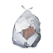 Heritage Linear Low-Density Can Liners, 56 gal, 2 mil, 43" x 48", Clear, Flat Pack, 100/Carton (H8648QC)