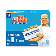 Mr. Clean Magic Eraser, 4.6 x 2.4, 0.7" Thick, White, 9/Pack (69516)