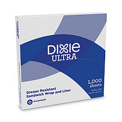 Dixie All-Purpose Food Wrap, Dry Wax Paper, 12 x 12, White, 1,000 Sheets/Pack, 5 Packs/Carton (GRC1212)