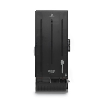 Dixie SmartStock Dining Utensil Dispenser, Holds 120 Spoons, 10 x 8.78 x 24.75, Translucent Black (SSSD120)
